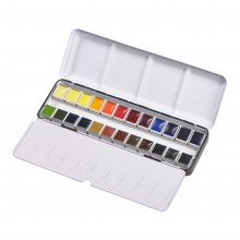 BLOCKX Watercolour Half Pan Metal Box 24 Set